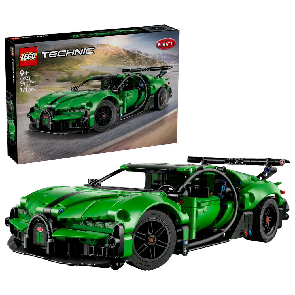 LEGO Technic Green Bugatti Chiron Pur Sport Hypercar | 42241