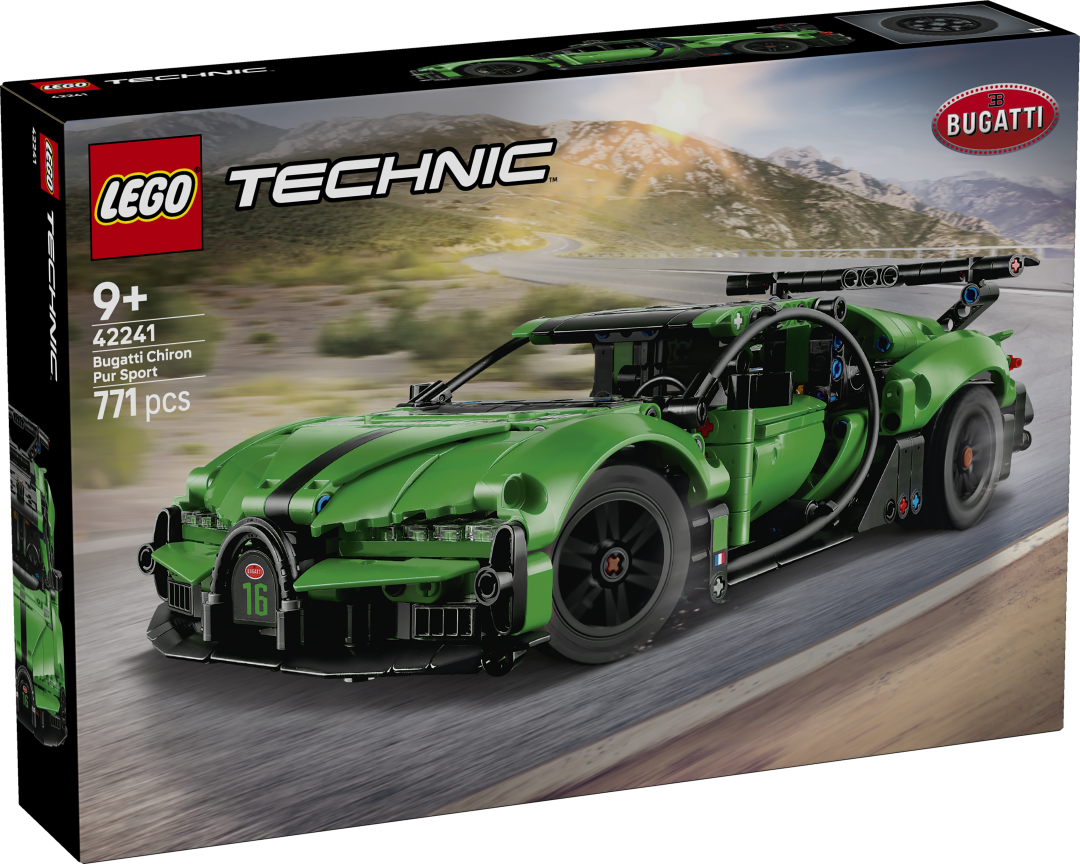 LEGO Technic Green Bugatti Chiron Pur Sport Hypercar | 42241