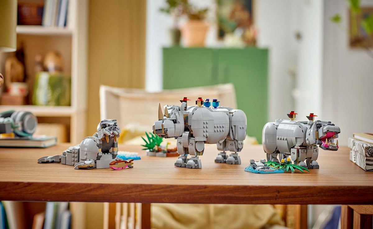 LEGO Creator 3-in-1 Wild Animals: Majestic Rhino with Birds | 31171